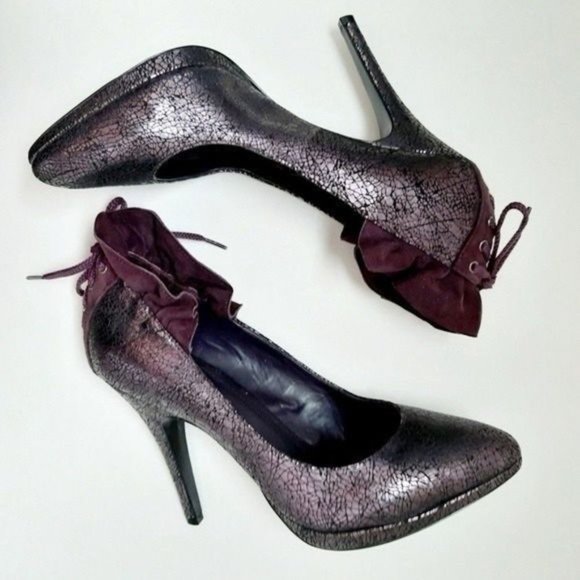 BCBGENERATION Michah Stilleto High Heels Purple Metallic Pumps Shoes Sz 9 - Picture 12 of 15